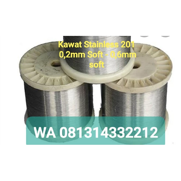 Kawat Stainless Steel 0.2mm soft (201) 