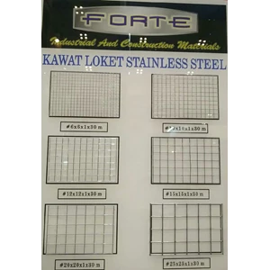 Kawat Loket Stainles 201 25x25x1.2mtrx30mtr